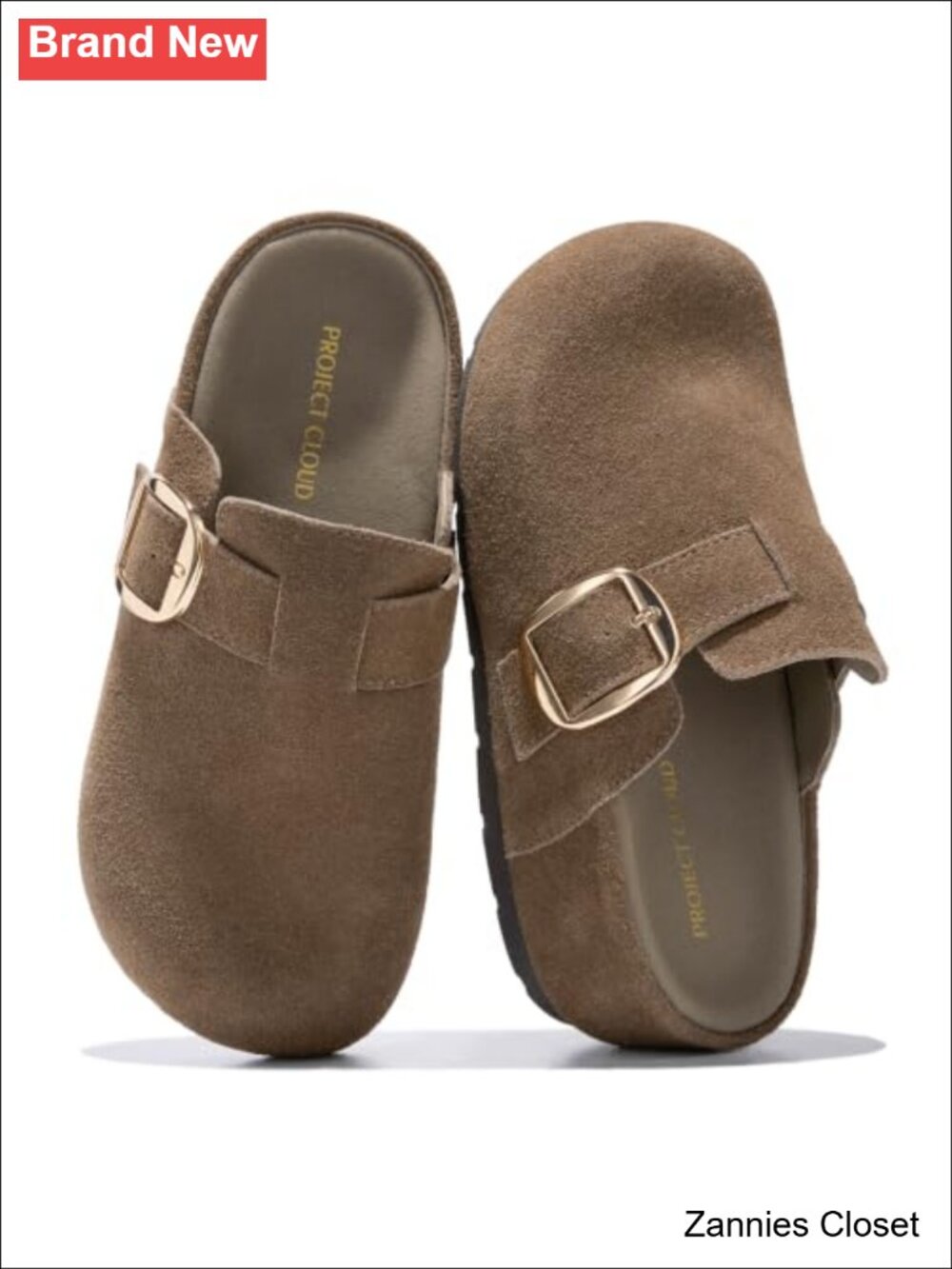 ✨ Genuine Leather Platform Clogs Women Slip-On Mules Arch Support Suede